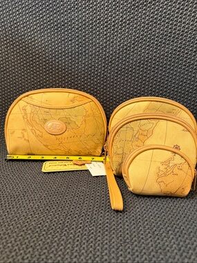 Allen Edward Map Print Cosmetic Pouch Set